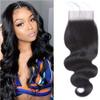 Body Wave Lace Closure Human Hair 4x4 Free Part Brazilian Virgin Human Hair Lace Closure with Baby Hair Natural Black 12 Inch view 1