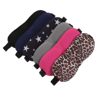 6pcs 3D Goggles Adjustable Cotton Eye Shadow Travel