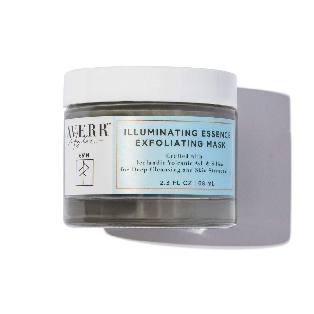 Averr Aglow Illuminating Essence Exfoliating Mask, Peel Dead Skin, Acne, Dark Pores Minimizer, Natural Solution Facial Mask Skin Care, Hydrating Face Treatment