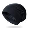 OLESILK Silk-Bonnet for Curly Hair, Silk Hair Bonnet for Sleeping, Unisex, Medium, Black view 1