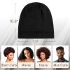 OLESILK Silk-Bonnet for Curly Hair, Silk Hair Bonnet for Sleeping, Unisex, Medium, Black view 3