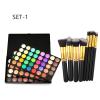 Joyeee 120 Color Eyeshadow Palette Kit with 10 Pcs Foundation Makeup Brush, Professional Daily Use Colorful with Velvety Texture Eyeshadow Palette, Highly Pigmented Waterproof Long Lasting Makeup view 2