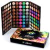 Joyeee 120 Color Eyeshadow Palette Kit with 10 Pcs Foundation Makeup Brush, Professional Daily Use Colorful with Velvety Texture Eyeshadow Palette, Highly Pigmented Waterproof Long Lasting Makeup view 4