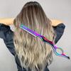 Professional Hair Styling Thinning Texturizing Cutting Feather Razor + 10 Replacement Blades Stainless Steel Rainbow Color view 2