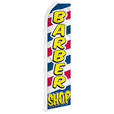 Infinity Republic Barber Shop Letters Swooper Flag, Independence Day, 138x30 inches, Durable