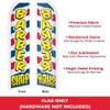 Infinity Republic Barber Shop Letters Swooper Flag, Independence Day, 138x30 inches, Durable view 2