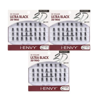 i-ENVY 3D Trio Ultra Black Long Lashes (3 PACK)