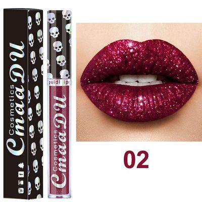 Magik Glitter Flip Liquid Lipstick Matte Waterproof Dazzling Long Lasting (#02, 1 Pack)