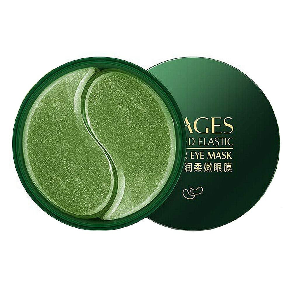 Magik 60-120Pcs Gold/Black Pearl/Seaweed Hydrogel Eye Patch Mask Gel Under Eye Pads (Seaweed, 2 Pack (120 Pcs))