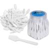 AMT 110 PCS Cosmetic Spatula, 2.5" Make Up Disposable Plastic Spatula, Facial Cream Mask Scoop, Skin Care Plastic Spoon for Mixing & Sampling (110 PCS) view 1