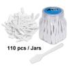 AMT 110 PCS Cosmetic Spatula, 2.5" Make Up Disposable Plastic Spatula, Facial Cream Mask Scoop, Skin Care Plastic Spoon for Mixing & Sampling (110 PCS) view 2