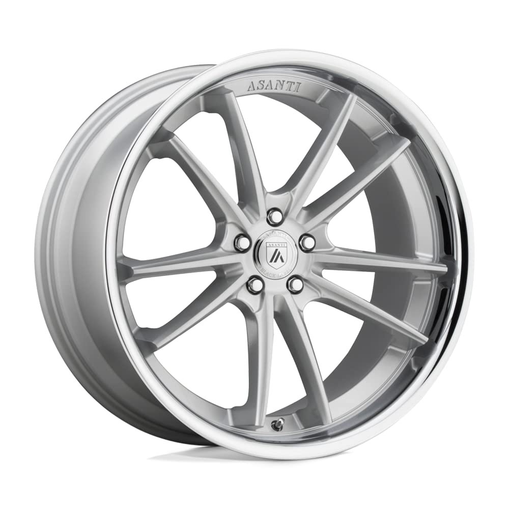 Asanti Black AB23 20X10.5 5X120 Brush SLV CHR Lip 38MM Aftermarket Rim