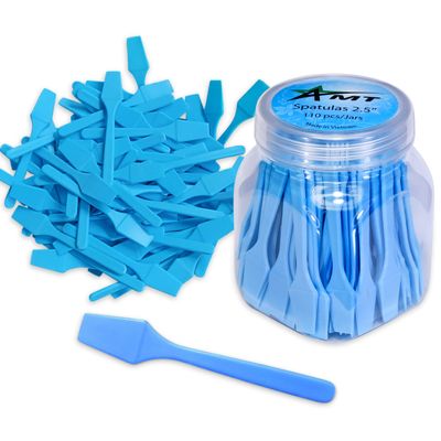AMT 110 PCS Cosmetic Spatula, 2.5" Make Up Disposable Plastic Spatula, Facial Cream Mask Scoop, Skin Care Plastic Spoon for Mixing & Sampling (110 PCS)