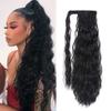 22 Inch Ponytail Wrap Around Ponytail Pony Tail Hair Extension Synthetic Ponytail Extension Ponytail Weave Clip on Ponytail Extension for Black Women view 1