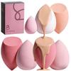 Makeup Sponge Set BS-MALL with Storage Case 7 Pcs for Liquid, Cream, and Powder,SAVE Foundation with 1 Mini Makeup Sponge For Travel Daily Use (A-Pink view 1