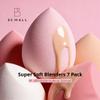 Makeup Sponge Set BS-MALL with Storage Case 7 Pcs for Liquid, Cream, and Powder,SAVE Foundation with 1 Mini Makeup Sponge For Travel Daily Use (A-Pink view 2