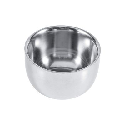 Agatige Shaving Bowl for Men, Double Layer Stainless Steel Shaving Lather Dish Soap Bowl Accessories for Barber Shops, Home, Business or Travel Use