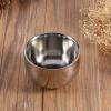 Agatige Shaving Bowl for Men, Double Layer Stainless Steel Shaving Lather Dish Soap Bowl Accessories for Barber Shops, Home, Business or Travel Use view 3