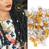 100pcs Dreadlock Beads, Adjustable Hair Braiding Metal Cuffs Decoration Wig Accessories(Gold and Silver) view 4