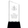 Add Your Own Text 7.4" Barber Slant Radianz Light Up Crystal Award, Custom Engraved Barber Crystal Trophy view 1