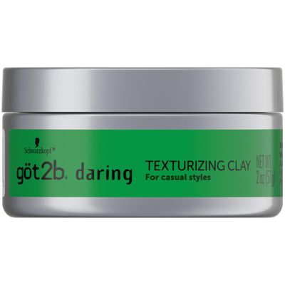 got2b Daring Texturizing Clay, 2 Fl Oz, Matte Finish and High Hold Styling Hair Clay For Men and Women, Non-Greasy, Non-Sticky Hair Texturizer for Short to Medium Hair