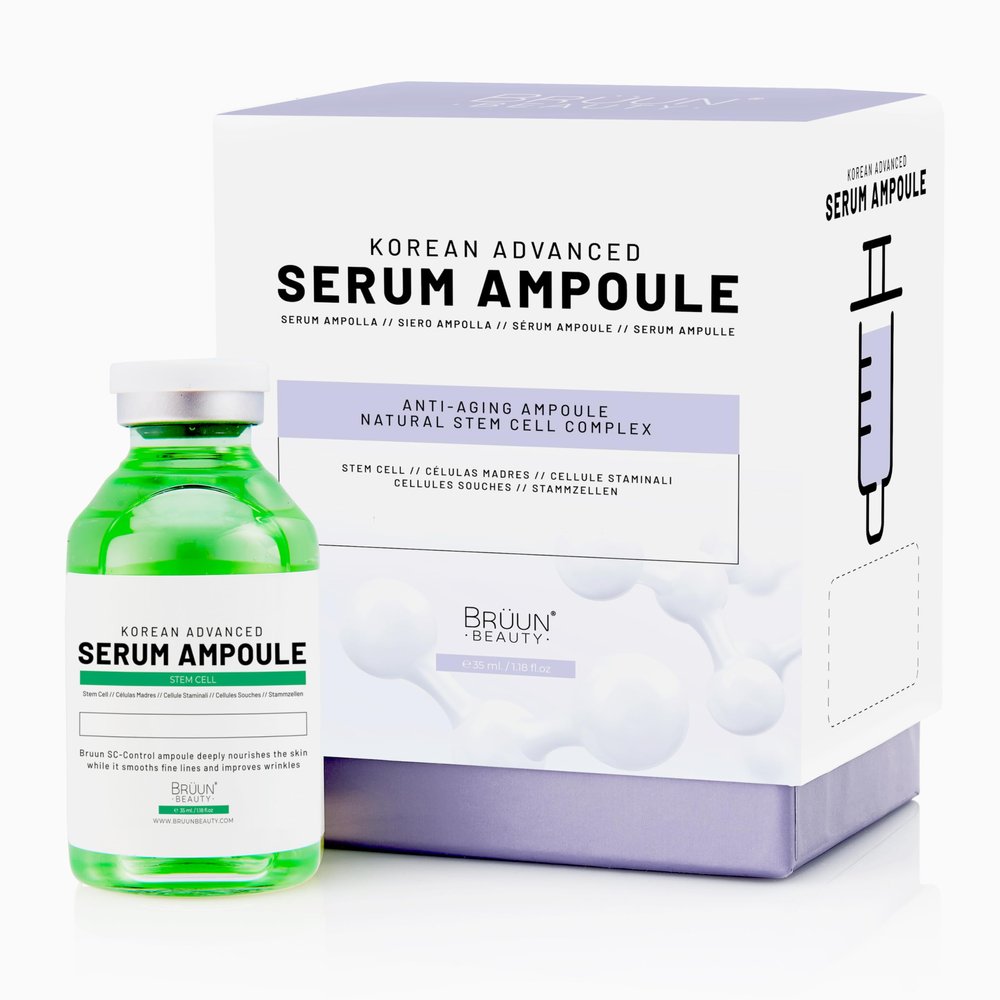 BRUN SC - Control Botanical Stem Cell Ampoule - Korean Serum Booster for Face and Body Skin Care Serum 1.18 fl.oz