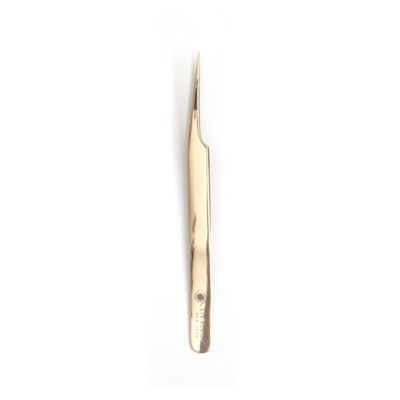 Eye Design Golden Straight Tweezer For Eyelash Extension - Professional Tweezer For Lashes, Japanese Steel, Durable LightWeight, Excellent Tension, Premium Quality, Strong Grip, High Precision