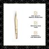Eye Design Golden Straight Tweezer For Eyelash Extension - Professional Tweezer For Lashes, Japanese Steel, Durable LightWeight, Excellent Tension, Premium Quality, Strong Grip, High Precision view 3