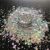 PrettyG 2oz / 57Gram Pack Chunky Mixes Nail Sequin Holographic Glitter Power Nail Art Decoration LBC (12 Colors Set) view 3