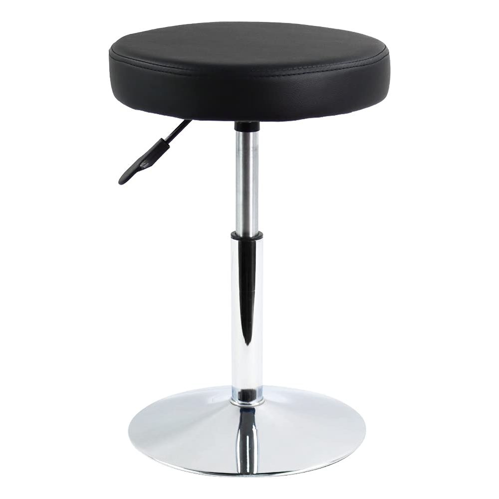 FURWOO Black Short Shop Stool - Height Adjustable Swivel Chair Stool for Office,SPA,Salon,Manicure and Tattoo Stations Small