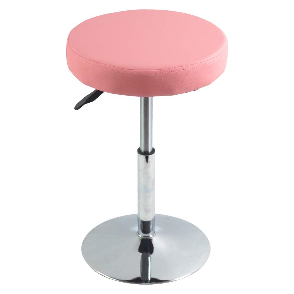 FURWOO Pink Short Shop Stool - Height Adjustable Swivel Chair Stool for Office,SPA,Salon,Manicure and Tattoo Stations Small