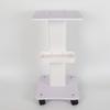 DENESTUS Beauty Rolling Trolley Cart Salon Spa Stand Instrument Hairdressing Storage Tray Iron Frame White view 2