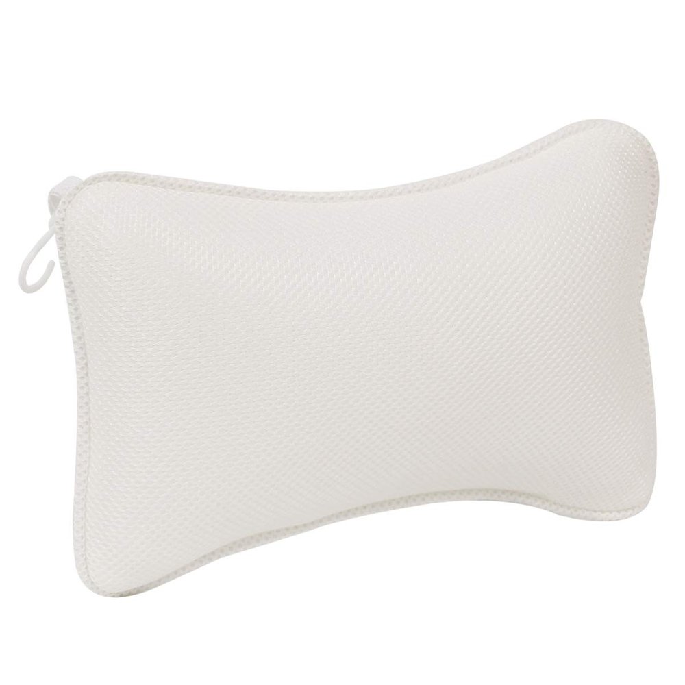 Bath Headrest Pillow Bathtub Cushion Bath Pillow Support Neck Shoulders Head Rest Cushion with Suction Cup White Home Spa Pillow for Bathtub Hot Tub Bath Tub Pillows Bolster Bath Spa Pillow