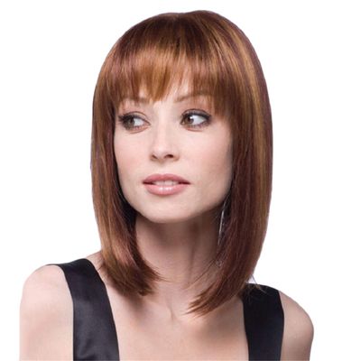 Andongnywell Straight Hair Toppers with Bangs Hair Synthetic Long Straight for Women Straight Hair Bangs Middle (Brown,One Size)