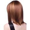 Andongnywell Straight Hair Toppers with Bangs Hair Synthetic Long Straight for Women Straight Hair Bangs Middle (Brown,One Size) view 4
