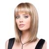 Andongnywell Straight Hair Toppers with Bangs Hair Synthetic Long Straight for Women Straight Hair Bangs Middle (Golden,One Size) view 1