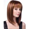 Andongnywell Straight Hair Toppers with Bangs Hair Synthetic Long Straight for Women Straight Hair Bangs Middle (Golden,One Size) view 3