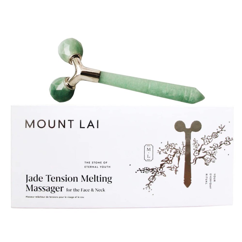 Mount Lai Jade Tension Melting Facial Massager for Face & Neck Face Roller to Relieve Tension, Soothe Stress, Improve Circulation & Revitalize Skin for Radiant Care