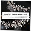 Beaupretty Elegant Wedding Hair Comb Shiny Rhinestones and Floral Design Bridal Accessory for Brides and Bridesmaids Adds Charm and Beauty to Your Special Day view 3