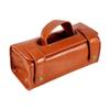 Mens Toiletry Bag, Portable Vintage Leather Cosmetic Shaving Kit Storage Bag Bathroom Bag for Traveling, 6.9 x 3.3 x 2.9 inch view 1