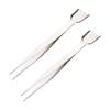 2 Pcs Stainless Steel Handy Tweezer with Scoop Diamond Tweezer for Rhinestone Gems Crystals Beads view 1