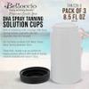Belloccio C6 Sunless DHA Spray Tanning Solution Cups with Lids (Pack of 3) - 8 oz. Plastic Cups Fit Belloccio Model G6 Metal Turbine Spray Tanning Applicator Gun - Replacement Jars, Storage Bottles view 2