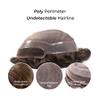 Superhairpieces Hairpiece Toupee for Men 6" Indian Remy Hair + 40% Grey Synthetic Hair, 8"x10" Mono Silk Top, 1" Wide Poly around, 1/2" French Lace Front (Medium Brown + 40% Grey Synthetic Hair) view 3