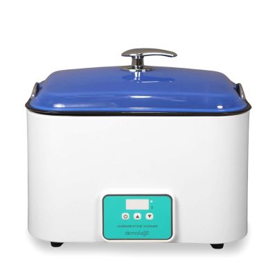 Dermalogic Massage Stone Heater Professional Spa Salon Stone Warmer Adjustable Temperature Large Capacity 8 Quart, White
