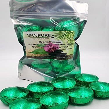 8 Lavender Mint Aromatherapy Shower Bombs 1.6 oz Each with 100% Natural/Organic Essential Oils - Transform Your Shower - Transform Your Mood (Lavender Mint) (Spearmint)