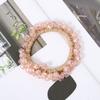 4 Pcs Beautiful Fashion Elastic Rubber Band Rhinestone Crystal Hair Ring Hair Rope Ponytail Holder Hair Accessories for Women view 3
