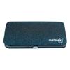 3PCS Eyelash Tweezers Set with Blue Tweezers & Glitter Blue Pouch view 3