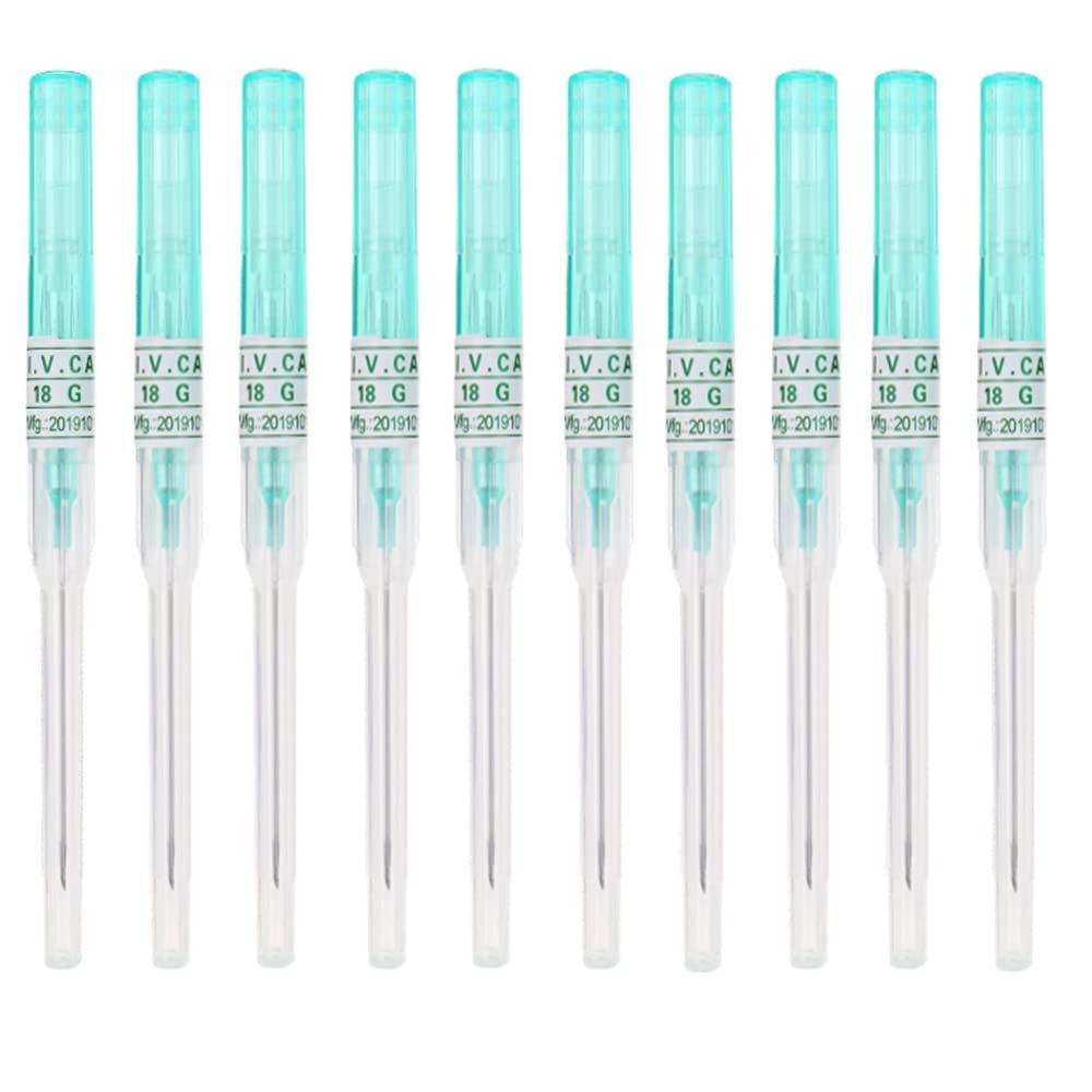 SUMPIGGER Catheter Piercing Needles 10Pcs 18 Gauge Ear Nose Piercing Needles IV Catheter Needles for Piercing Cleaned Body Tattoo Tools Piercing Kit Piercing Supplies
