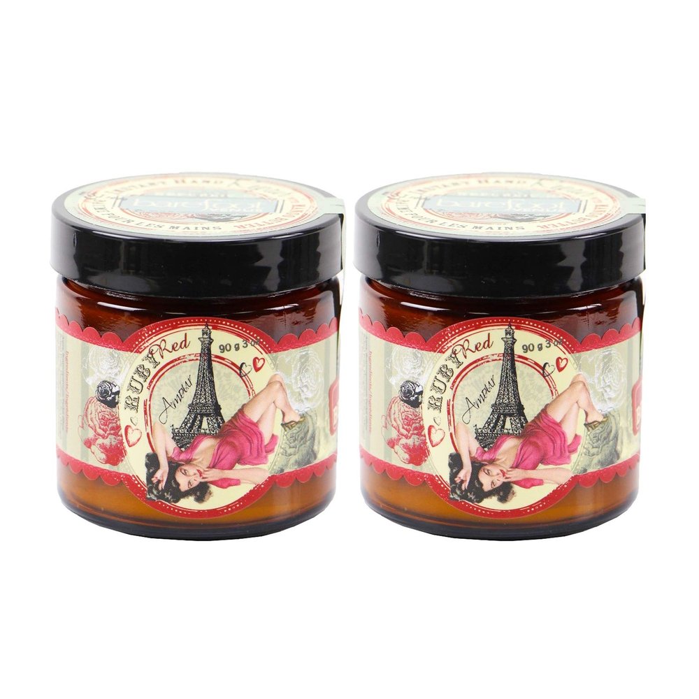 Barefoot Venus Ruby Red Ultra-Moisturizing Instant Hand Repair Cream Jar 3 Ounces - 2 Pack