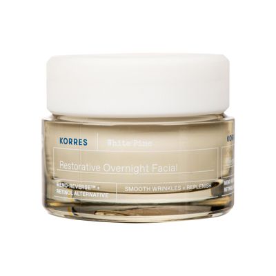 KORRES White Pine Restorative Overnight Facial Cream, Night Face Moisturizer for Mature Skin with Meno Reverse Technology and Retinol Alternative, Smoothing and Hydrating Cream for Women, 1.35 Fl Oz